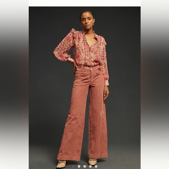 Anthropologie The Giwen Wide-Leg Corduroy Pants - Picture 1 of 4